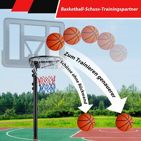 Aro de baloncesto soporte de baloncesto portatil para exteriores 260 305 cm de altura ajustable negro