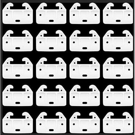 Guides de Tiroir en Plastique, Pièces de Rechange pour Meubles, Longueur 58x41 mm, Lot de 10, Blanc (1/4)