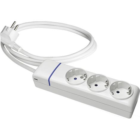 Multipresa solera 3 prese bianco 3680 W 1.5 m