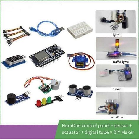 Le kit de démarrage DIY ESP32 NumOne IoT prend en charge à la fois la programmation graphique et la programmation de code de type Arduino. (1/5)