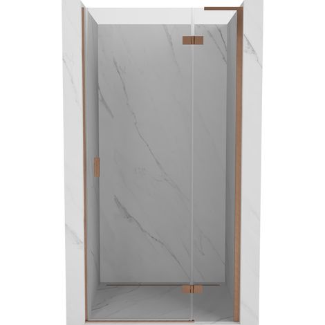Mexen Mist-H L porte de douche pliante droite 115 cm, transparent, cuivre brossé - 8A5L-115-000-65-00-P (1/5)