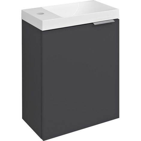LATUS X meuble vasque 39,4x50x22cm, anthracite mat (1/4)