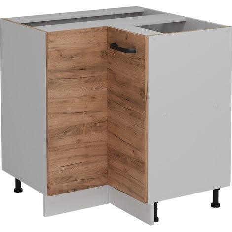 Armario de esquina R-Line, Roble dorado, 75.6 cm sin encimera, Vicco