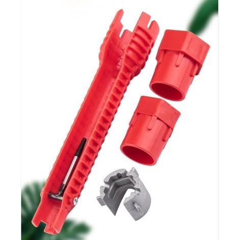 Chiave multifunzione 8 in 1 per rubinetti, installatore di rubinetti per lavandini e strumento per l'installazione di lavandini in WC, lavandini, bagni e cucine. (1/5)
