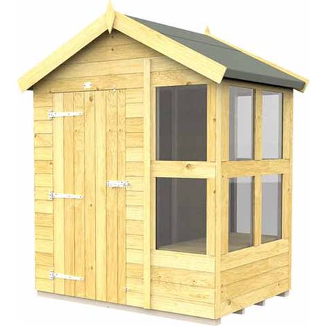 6ft x 4ft Apex Potting Shed - Wood - L127 x W175 x H217 cm