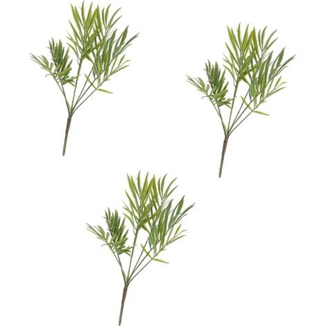 3 Pièces Guirlande Centre Decor for Pine Office Garden Ornament Photo Simuled Macrophyllus Faux Palmier Plam Vase Leaf Tropical Artificial Decoration Filler Parure Verdure (1/5)