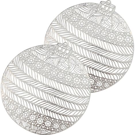 Lot de 2 sets de table boule de Noël (1/4)