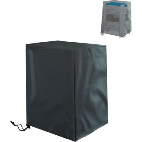Stackable Garden Chair Cover, 210D Oxford Fabric Waterproof, Balcony Anti-UV/Rain 68 x 68 x 120 (Black, 2pcs)