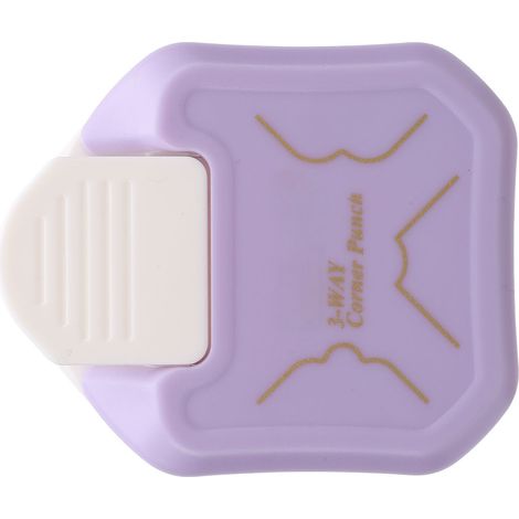 Perforatrice d'angles 3 en 1 pour papier cartonné, photos, loisirs créatifs, scrapbooking et journaling (violet) (1/5)