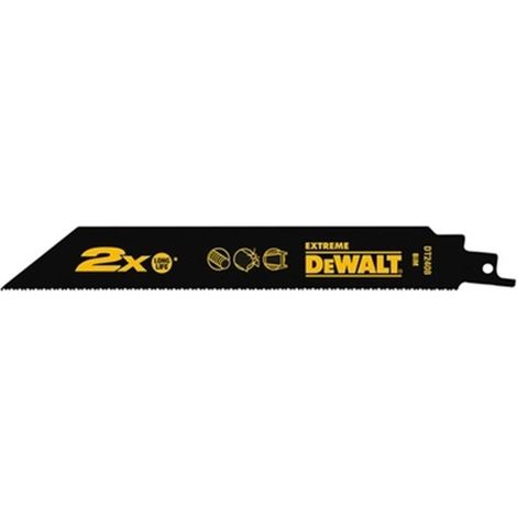 Hoja de sierra sable, bi-metal, Extreme 2X, demolición, 152 mm, 1 mm DeWalt DT2301L-QZ