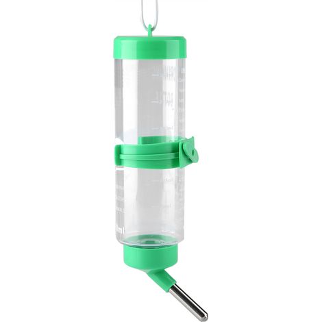 Bouteille d'eau automatique anti-goutte de 250 ml pour rats et hamsters, verte. (1/2)