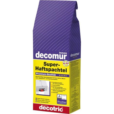 Enduit intérieur Decomur 5KG – Résine ragréage de gypse renforcé – Excellente adhérence pour surfaces lisses – Utilisation en cloisons sèches – Decotric (1/2)