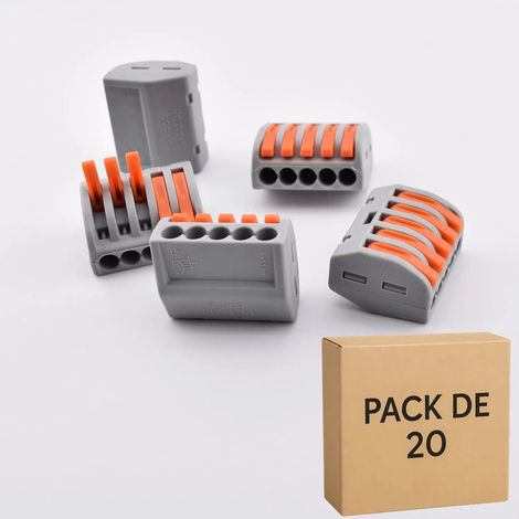 Alternative WAGO 222-415 – Pack 20 bornes à levier PCT-215 – 5 fils – 32A (1/5)