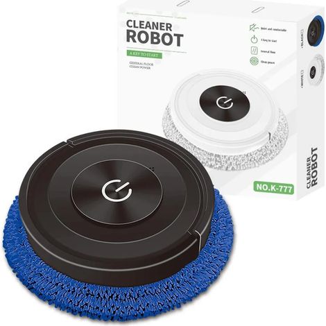 Aspirateur robot laveur intelligent, nettoyage à sec et humide, commandes tactiles USB, aspiration 1000 Pa, pour surfaces de 90 à 120 m², couleur noir (1/5)