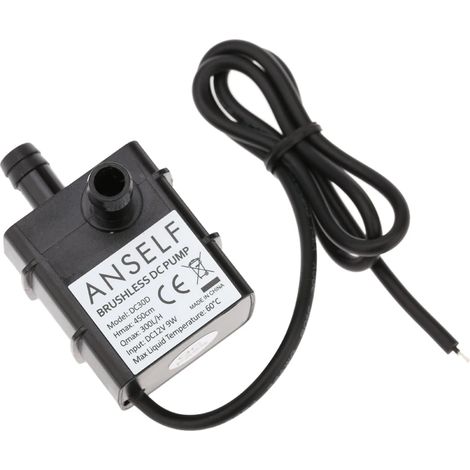 Mini pompe à eau/huile ultrasonique silencieuse DC12V 9W, micro sans balais, étanche et submersible, pour fontaine/aquarium, débit 300 L/h, hauteur de refoulement 450 cm (1/5)