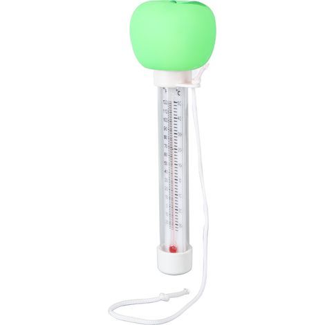 Thermomètre à liquide pour piscine. décoratif et précis. en forme de pomme. pour mesurer la température de l'eau. (1/5)