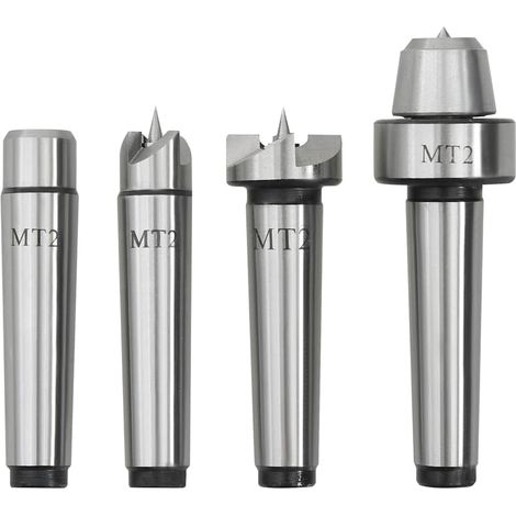vidaXL Contrapuntos para torno de madera 4 piezas acero MT2 (1/2)