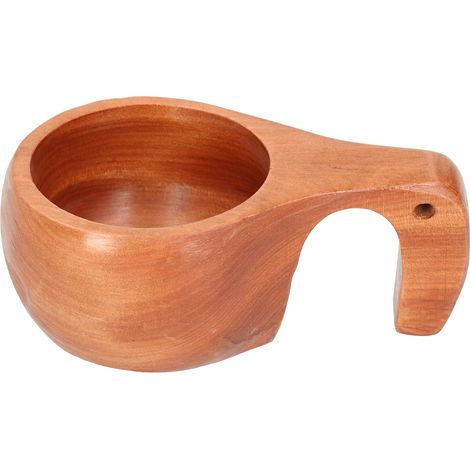 Tasse En Bois - Sculpture Elephant - 200ml - Pour Cafe The Eau - Usage Domestique Et Camping (1/5)