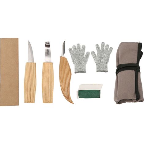 GARRYFIZH Ensemble d'outils de sculpture sur bois, kit de 5 couteaux pour argile, cire et autres projets d'artisanat, pour sculpteurs et menuisiers amateurs.