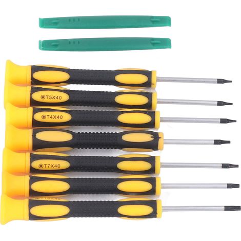 7-teiliges Schraubendreher-Set, 2-teiliges Hebelwerkzeug-Set, Edelstahl, rutschfester, komfortabler Griff, Hebelwerkzeug für Elektronikreparaturen (1/5)
