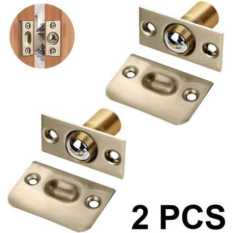 Chiusura a rullo regolabile in due pezzi con cuscinetti a sfera in acciaio inox per armadi, ante a battente e vani portaoggetti. (1/5)