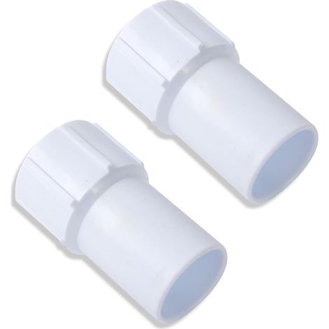 (Paquete de 2) Manguito roscado para manguera de piscina de 1-1/2" - Manguito roscado para manguera de succión de piscina enrollada en espiral - Conecta el cabezal de succión a la entrada del skimmer (1/5)