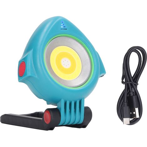 Blaue, wiederaufladbare LED-Solar-Arbeitsleuchte, 3 einstellbare Modi, magnetisch für Autoreparaturen.
