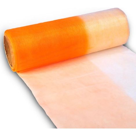 Organza arancione primaverile per decorazioni e composizioni floreali, 2,7 m x 15 cm (1/2)