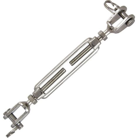 Tendeur M5 à fourche soudée, ouvert, acier inoxydable A4, 2 pièces (1/4)