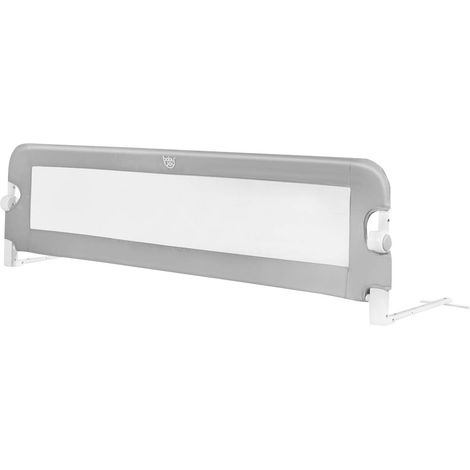 COSTWAY Bettgitter klappbar, Bettschutzgitter, Babybettgitter, Kinderbettgitter, Rausfallschutz fuer das Kinderbett, Zwillingsbett, Doppelbett, Queensize- und Kingsize-Bett 150 x 42 cm/grau (1/5)