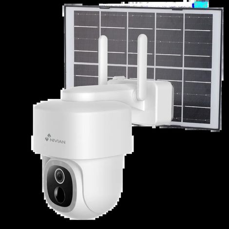 Nivian Smart Telecamera Pt motorizzata 3mp 2k Wifi 2.4 Ghz Nvs-ipc-08s-batsolar-l