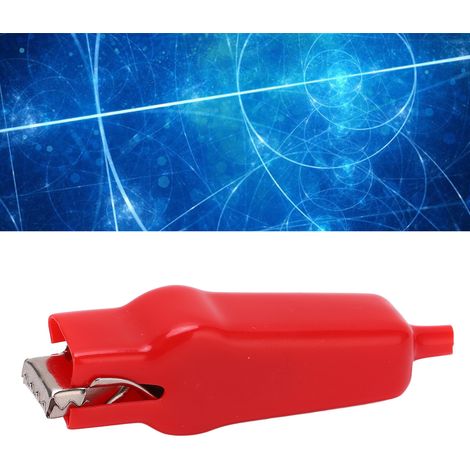 25.060 20A Pince crocodile à ressort de compression, gaine métallique, pince en fer, alimentation par batterie, ressort isolant, pince de test rouge (1/5)