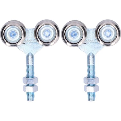 Set di 2 ruote di sospensione per porte, rulli per porte in vetro, accessori per porte scorrevoli interne con diametro di 35 mm.
