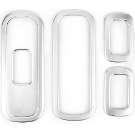 4 pièces de garniture de bouton de lève-vitre\n\nChromée, compatible avec Mercedes-Benz Classe G W463 G350 G400 G500 G55 G (1/4)