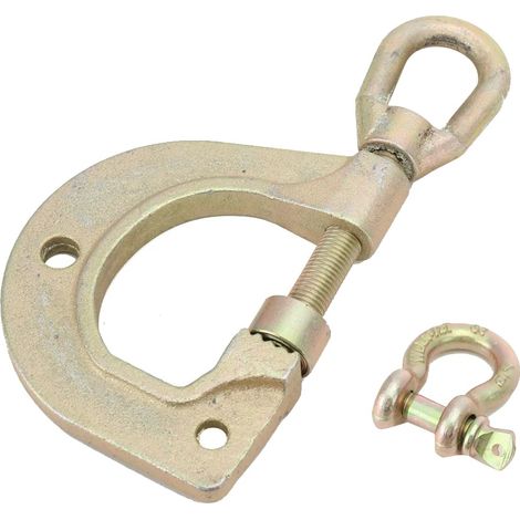 Morsetto dentato, struttura in acciaio, capacità di trazione in linea retta 3 tonnellate, capacità di trazione trasversale 1 tonnellata, apertura della gola 4 pollici, peso 2,8 kg (1/5)