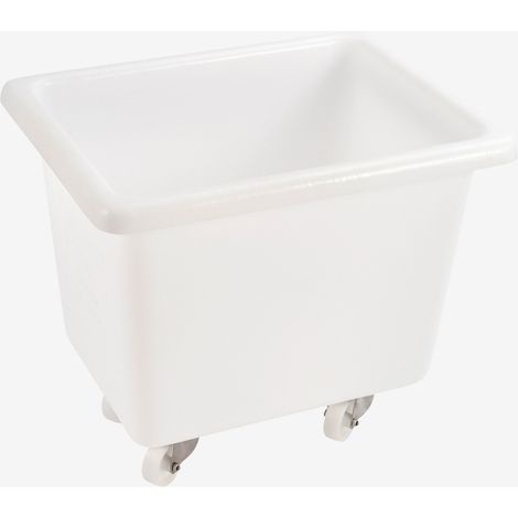 Bac grand volume 500 L - 4 roues pivotantes dont 2 avec freins - blanc - Gilac