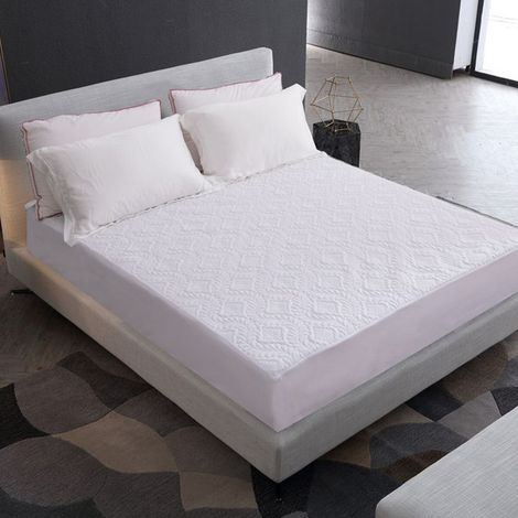 Matratzenschoner – Stretch-Baumwollbezug mit elastischem Rand – wasserdicht und atmungsaktiv – für Betten von 90 x 200 + 30 cm bis 220 x 200 + 30 cm – 1 Stück (1/5)