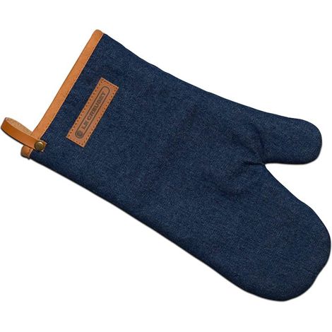 Le Creuset Manopla de horno, 100% algodón, 12, 5 in / 31, 75 cm largo, Azul Denim, 45100327760800