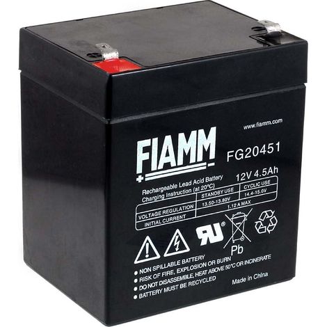 Batería Plomo AGM FIAMM FG20451 12V 4.5Ah