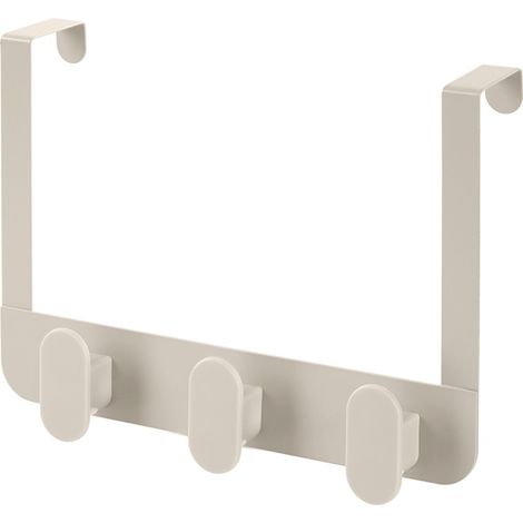 Gancio bagno triplo in acciaio e plastica beige rettangolare Fiore (1/3)