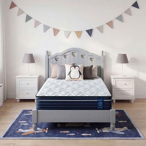 Matelas 90x200 cm - Épaisseur 26 cm, H3 Moyenne Ferme, Hybride -Ressorts Ensachés +Mousse mémoire de Forme, 7 Zones de Confort (1/5)