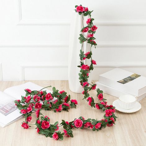 Guirlande Fleur Artificielle - Pivoine en Soie - 250 cm - Blanc - Pour Arche de Mariage, Décoration Intérieure Extérieure, Bureau Jardin Chambre - 1 Pièce (1/3)