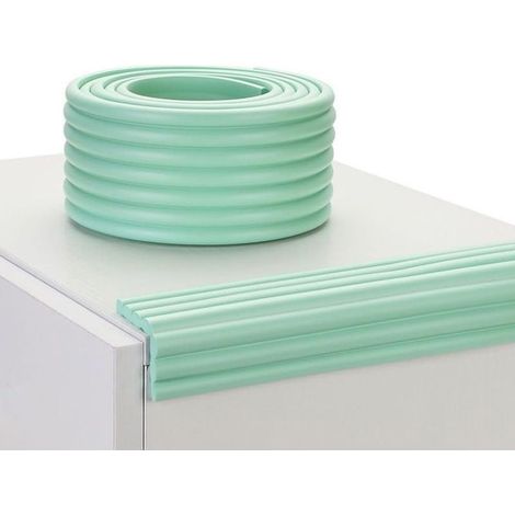 Bande de protection pour bords et coins de meubles – 20 cm × 2 m – mousse autocollante – protection anti-chocs pour bébé – découpable (Vert clair) (1/5)