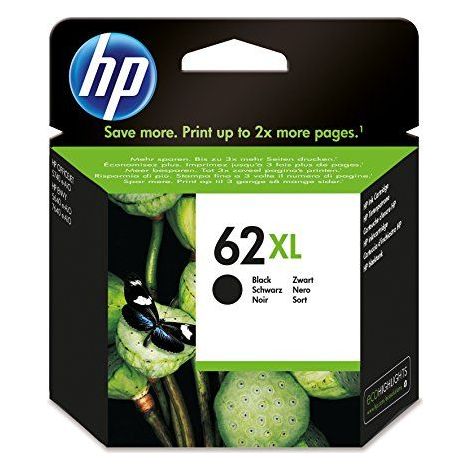 HP Cartucho de tinta original 62XL de alta capacidad negro (1/4)