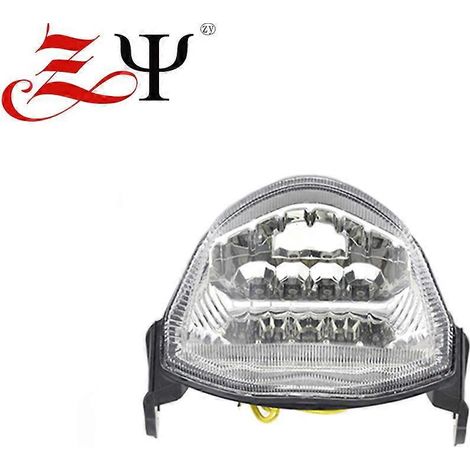 Applicable aux GSX-R1000 K5 05-06 : feu arrière à LED modifié avec fonction clignotante et bande de freinage – transparent (1/4)