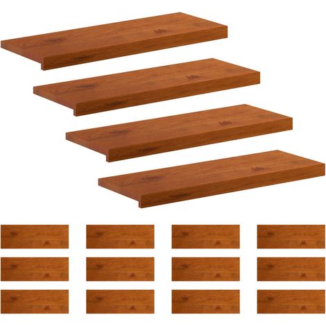 Nez de marche 16 pièces 80 x 30 x 2 cm Marron vidaXL