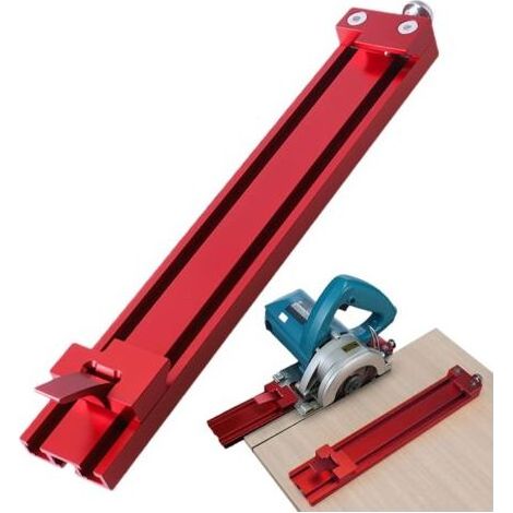 Rail De Guidage Pour Scie Circulaire Guide de Précision pour Coupe du Bois Outil de Positionnement pour Installation d'Armoires Taille des Panneau (1/5)
