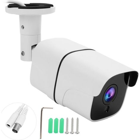 Caméra de sécurité extérieure HD 1080p 2MP IP66 IP66 Vision nocturne infrarouge imperméable grand angle pour le bureau à domicile (1/5)