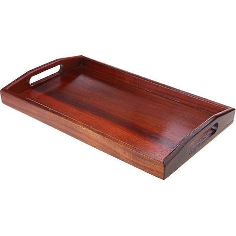 Grande palette de petit-déjeuner avec poignées, plateau rectangulaire pour servir boissons et aliments (1/5)