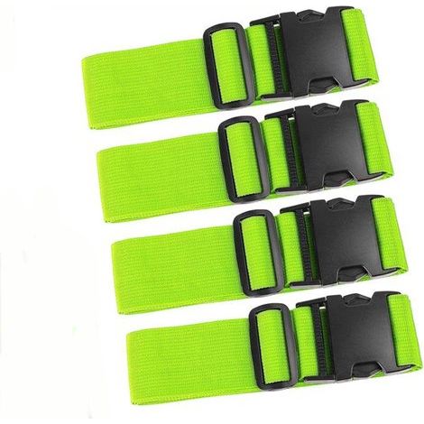 Juego de 4 correas ajustables de poliéster para equipaje de 200 cm x 5 cm. (1/5)